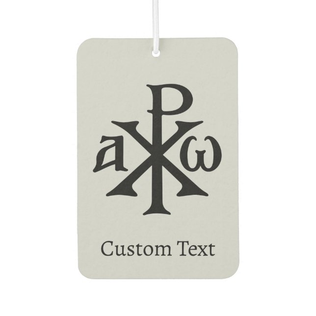 Chi Rho Christogram Autolufterfrischer (Vorderseite)