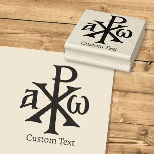 Chi Rho Christogram Gummistempel