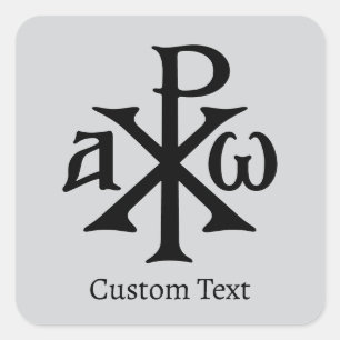 Chi Rho Christogram Quadratischer Aufkleber