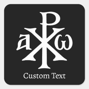 Chi Rho Christogram Quadratischer Aufkleber