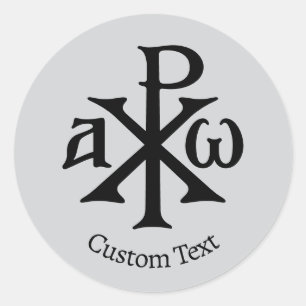 Chi Rho Christogram Runder Aufkleber