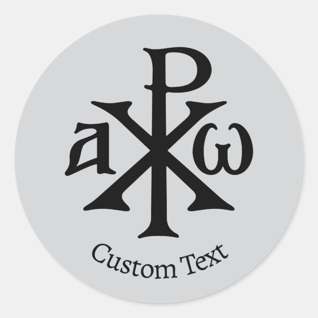 Chi Rho Christogram Runder Aufkleber (Vorderseite)