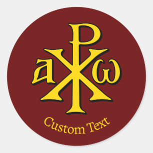 Chi Rho Christogram Runder Aufkleber