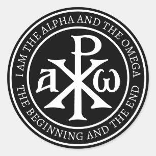Chi Rho Christogram Runder Aufkleber