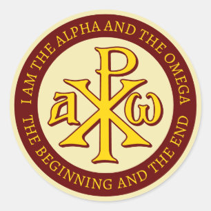 Chi Rho Christogram Runder Aufkleber