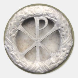 Chi-Rho - das Monogramm von Christus Runder Aufkleber