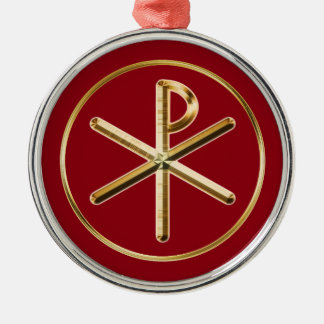 Chi-Rho-Glühen Ornament Aus Metall
