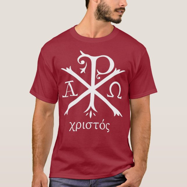 Chi Rho Jesus Christ Christlich ancient Monogram T-Shirt (Vorderseite)