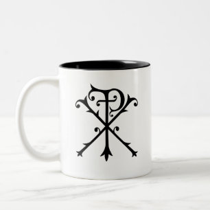 Chi Rho Symbol Christi Christlich Inspiration Zweifarbige Tasse