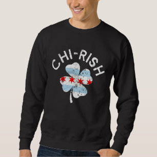 Chi rish Chicago-Flagge Lucky C St Patrick's Day Sweatshirt