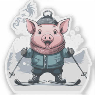 Chi Sao Ski Sau Aufkleber