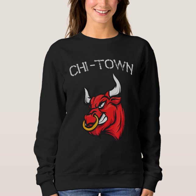 Chi Town Bull Chicago Fans Basketball 23 für Men W Sweatshirt (Vorderseite)