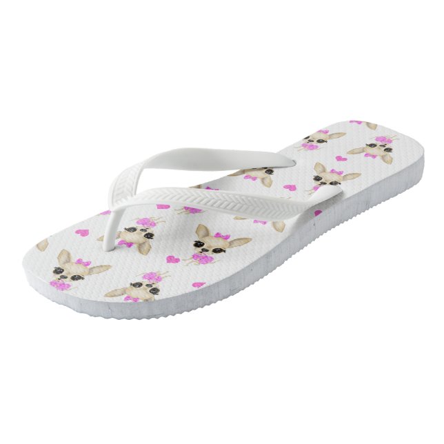 Chi Yum Yum drehen Reinfälle (weißes) Flip Flops (Schrägansicht)