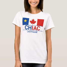 Chiac Acadian Canadian Flag Personalize T - Shirt