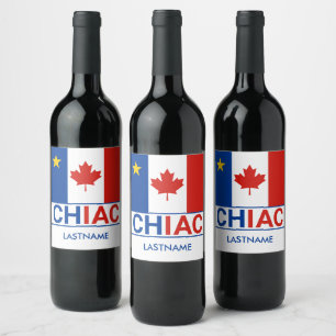 Chiac Acadian Kanadier Nachname Weinetikett
