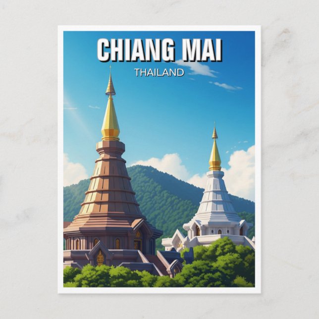 Chiang Mai Doi Inthanon Thailand Postkarte (Vorderseite)