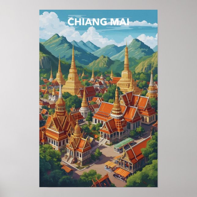 Chiang Mai Druck Poster (Vorne)