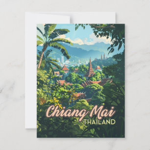 Chiang Mai Thailand Asia Tempels Mountain Card
