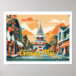 Chiang Mai Thailand Pop Kunst, Dichtung und Musik Poster