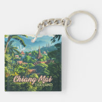 Chiang Mai Thailand Tempel Asien Gebirge Vintag