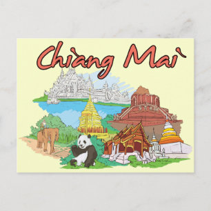 Chiang Mai, thailändische Stadt Postkarte