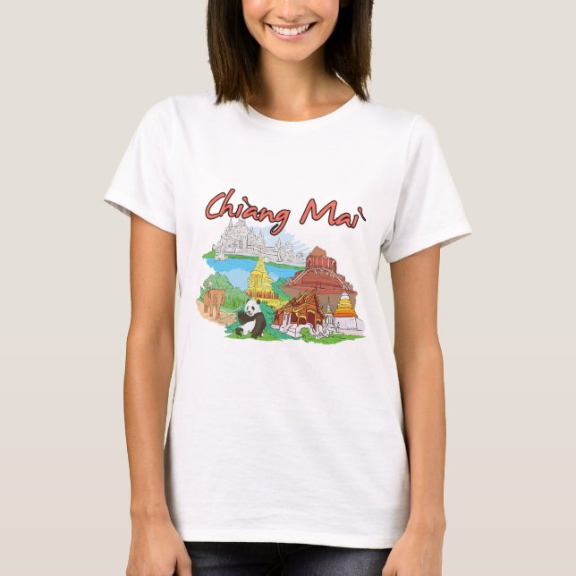 Chiang Mai, thailändische Stadt T-Shirt (Vorderseite)