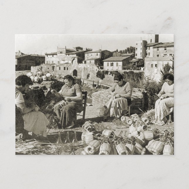 Chianti-Flaschenverschlüsse für Wein Postkarte (Vorderseite)