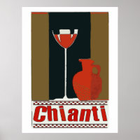 Chianti Wein und rote Flasche