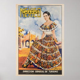 Chiapas Art Mexico Travel Poster Mexican Print 
