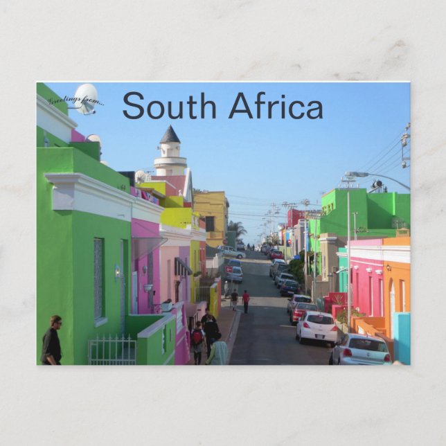Chiappini Straße Bo Kaap Kapstadt Südafrika Postkarte (Vorderseite)
