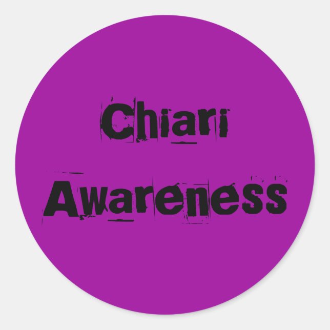 Chiari Awareness Runder Aufkleber (Vorderseite)