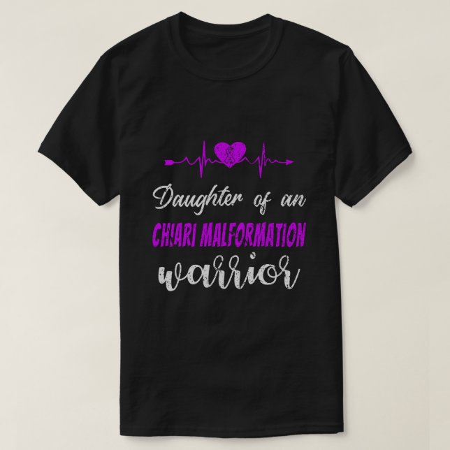Chiari Malformation Awareness Daughter Lila Ribb T-Shirt (Design vorne)