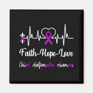 Chiari Malformation Awareness Heartbeat Christlich Magnet