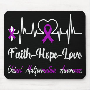 Chiari Malformation Awareness Heartbeat Christlich Mousepad