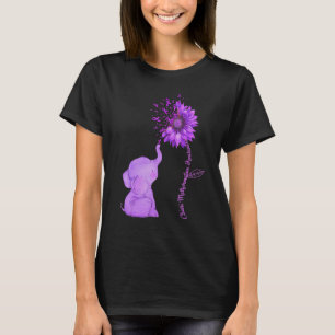 Chiari Malformation Awareness Lila Sunflower Ele T-Shirt
