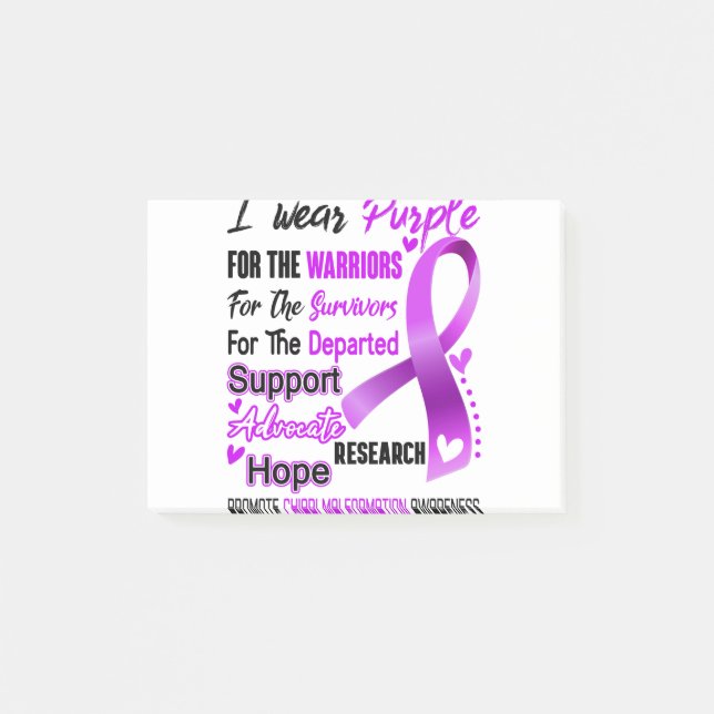 Chiari Malformation Awareness Month Ribbon Gifts Post-it Klebezettel (Vorderseite)