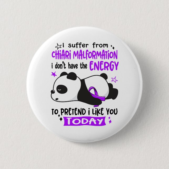 Chiari Malformation Awareness Month Ribbon Ohrts Button (Vorderseite)