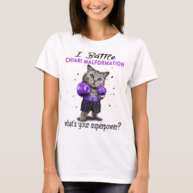 Chiari Malformation Awareness Ribbon Support Gesch T-Shirt (Vorderseite)