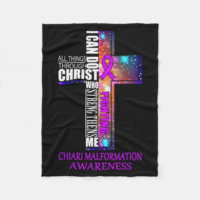 Chiari Malformation Awareness Shirt - Christmas Gi Fleecedecke (Vorderseite)