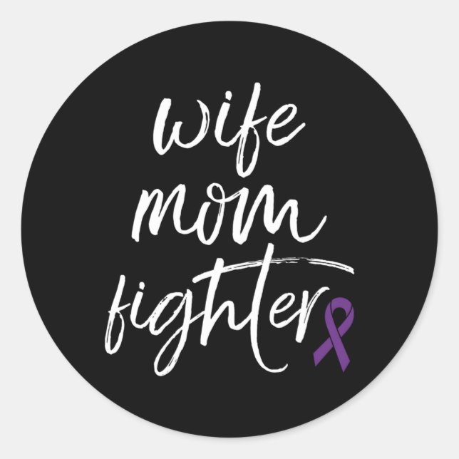Chiari Malformation Bewusstsein Ribbon Mama Fighte Runder Aufkleber (Vorderseite)