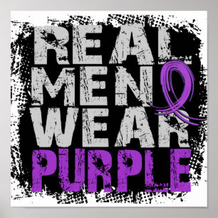 Chiari Malformation Real Men Wear Lila Poster