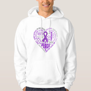 Chiari Missbildungs-Bewusstseins-Herz-Wörter Hoodie