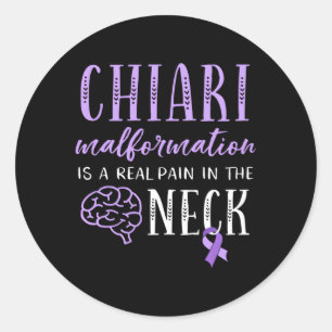 Chiari Pain im Neck Chiari Malformation Awaren Runder Aufkleber