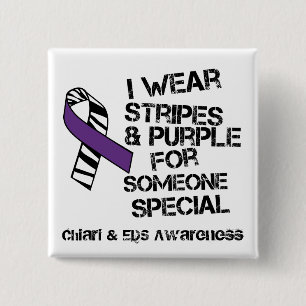 Chiari und Ehlers Danlos Bewusstseins-Band-Knopf Button