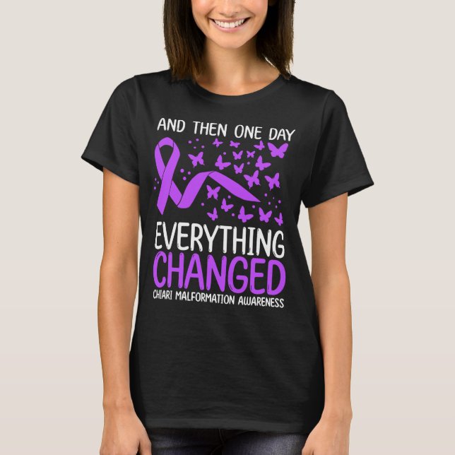 Chiari Warrior Ribbon Chiari Malformation Awarenes T-Shirt (Vorderseite)