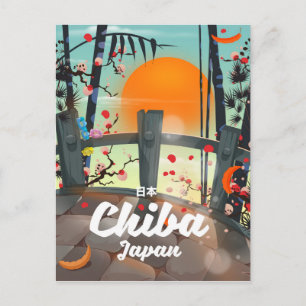 Chiba Japan Vintage Reise Poster Print Art. Postkarte