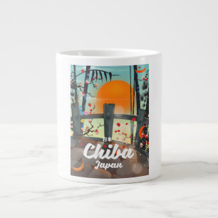 Chiba Japan Vintage-Reiseplakat-Kunst drucken. Jumbo-Tasse