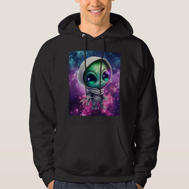 Chibi Alien Galaxy in Hoodie (Vorderseite)