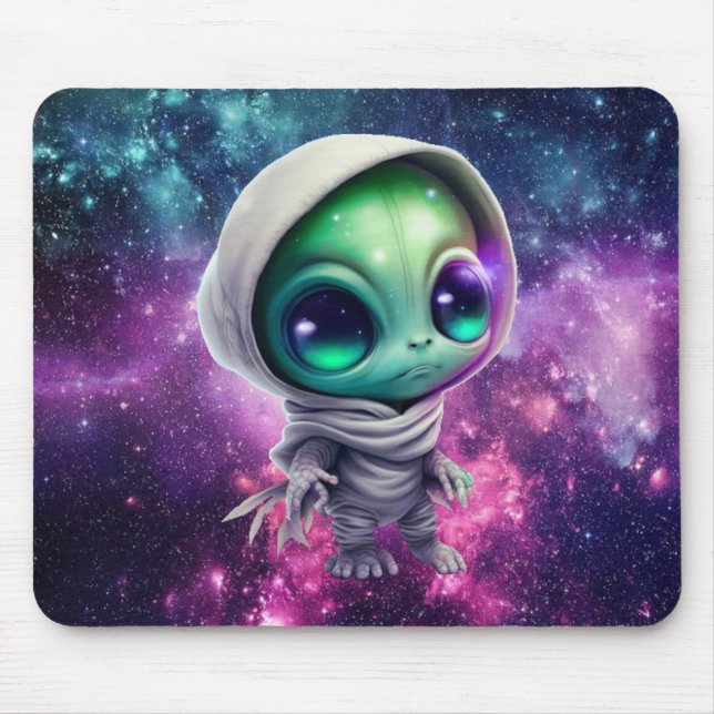 Chibi Alien in Hoodie Mousepad (Vorne)