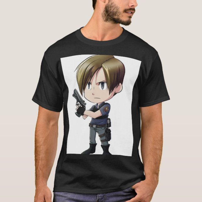 Chibi-Anfänger-Polizist-Überlebender  T-Shirt (Vorderseite)